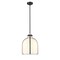 Z-Lite Pearson 1 Light Pendant, Matte Black & White Opal 818-12MB - alternate 2